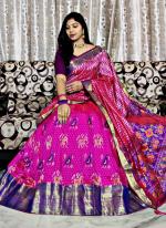 Dola Silk Pink Traditional Wear Zari Work Lehenga Choli